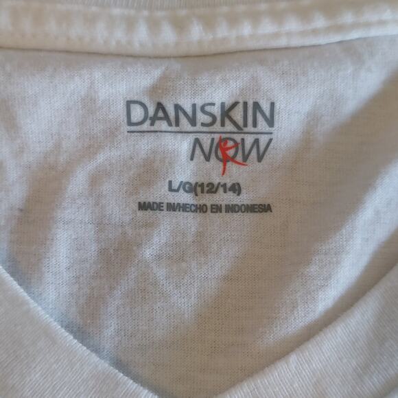 Danskin Now Shirt Women's Size Large White Short Sleeve Tee - Picture 4 of 6